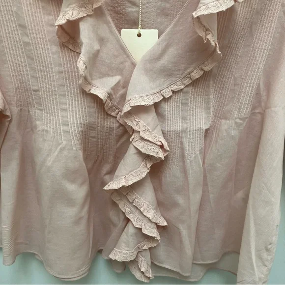 DÔEN Henri Ruffled Top in Blush - Size XS - Picture 5 of 10
